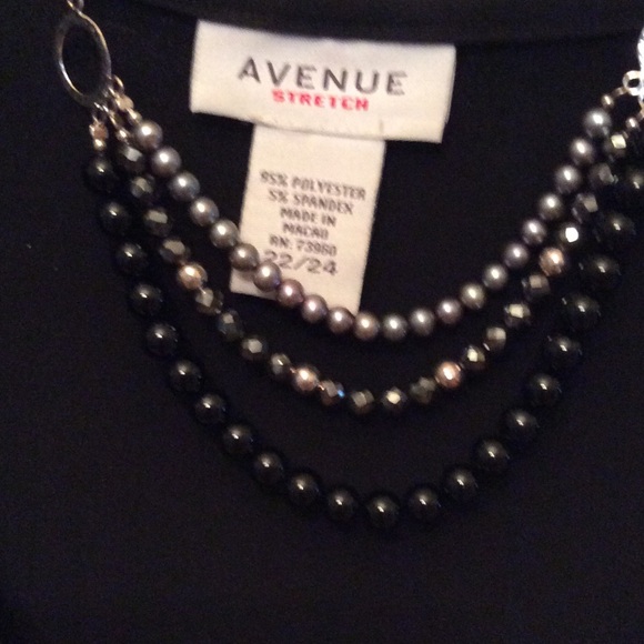 Avenue Sleek Wrap Stretch Knit Empire Bodice Top - Picture 3 of 5